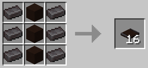 Black Terracotta Embedded Netherite Track