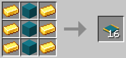 Cyan Concrete Embedded Gold Track