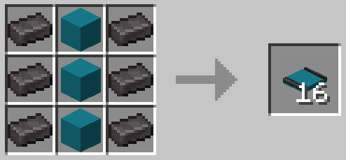 Cyan Concrete Embedded Netherite Track
