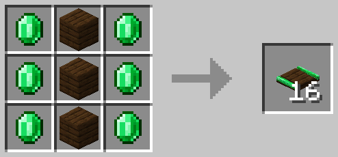 Dark Oak Planks Embedded Emerald Track
