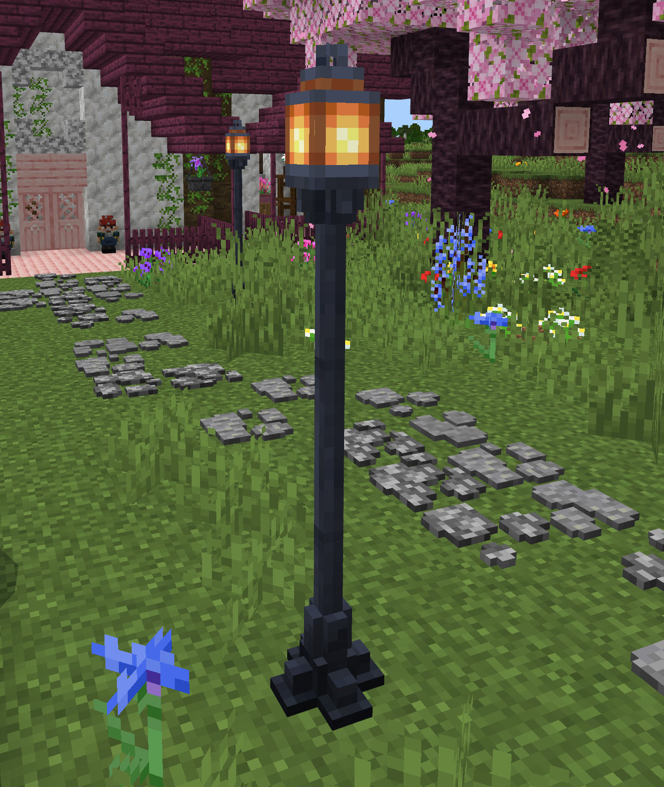 Lantern Post with Lantern atop
