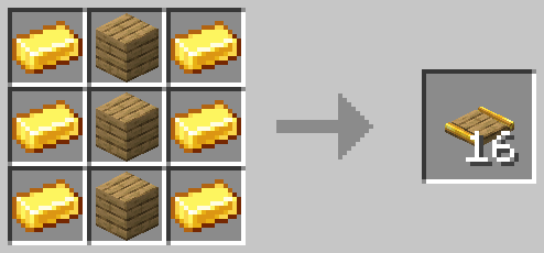 Oak Planks Embedded Gold Track
