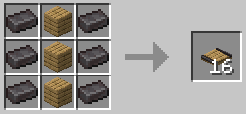 Oak Planks Embedded Netherite Track