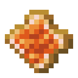 Peach jammed bread slice