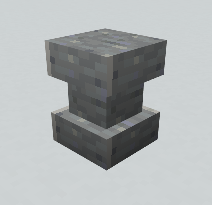 Polished andesite support