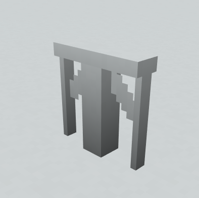 White concrete support