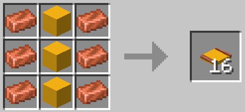 Yellow Concrete Embedded Copper Track